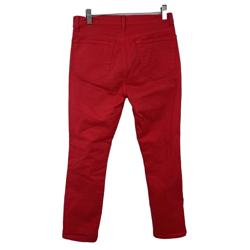 J BRAND Skinny Leg Brt Red Bright Low Rise Jeans Size 28 Denim USA - Picture 2 of 11